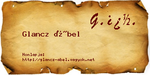 Glancz Ábel névjegykártya